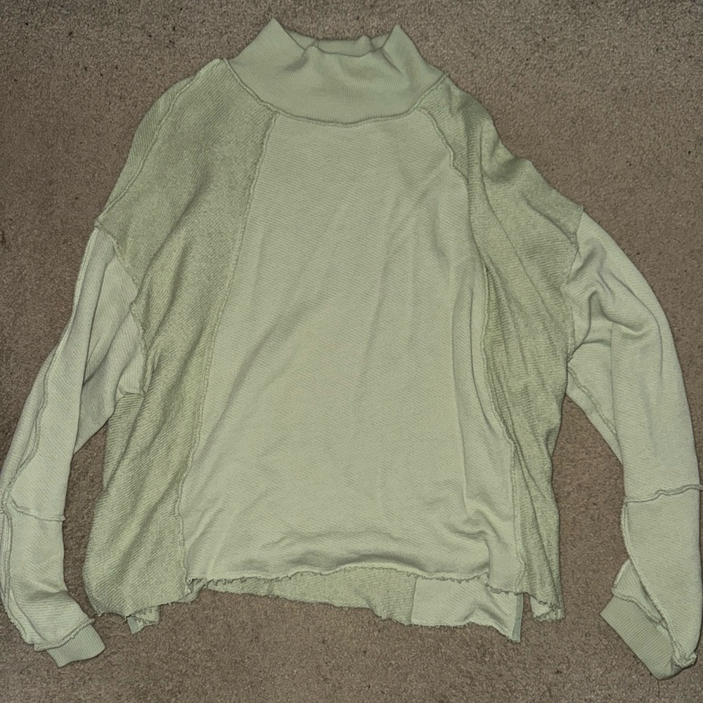 American Eagle Outfitters Light Green Cowl Neck Sweater